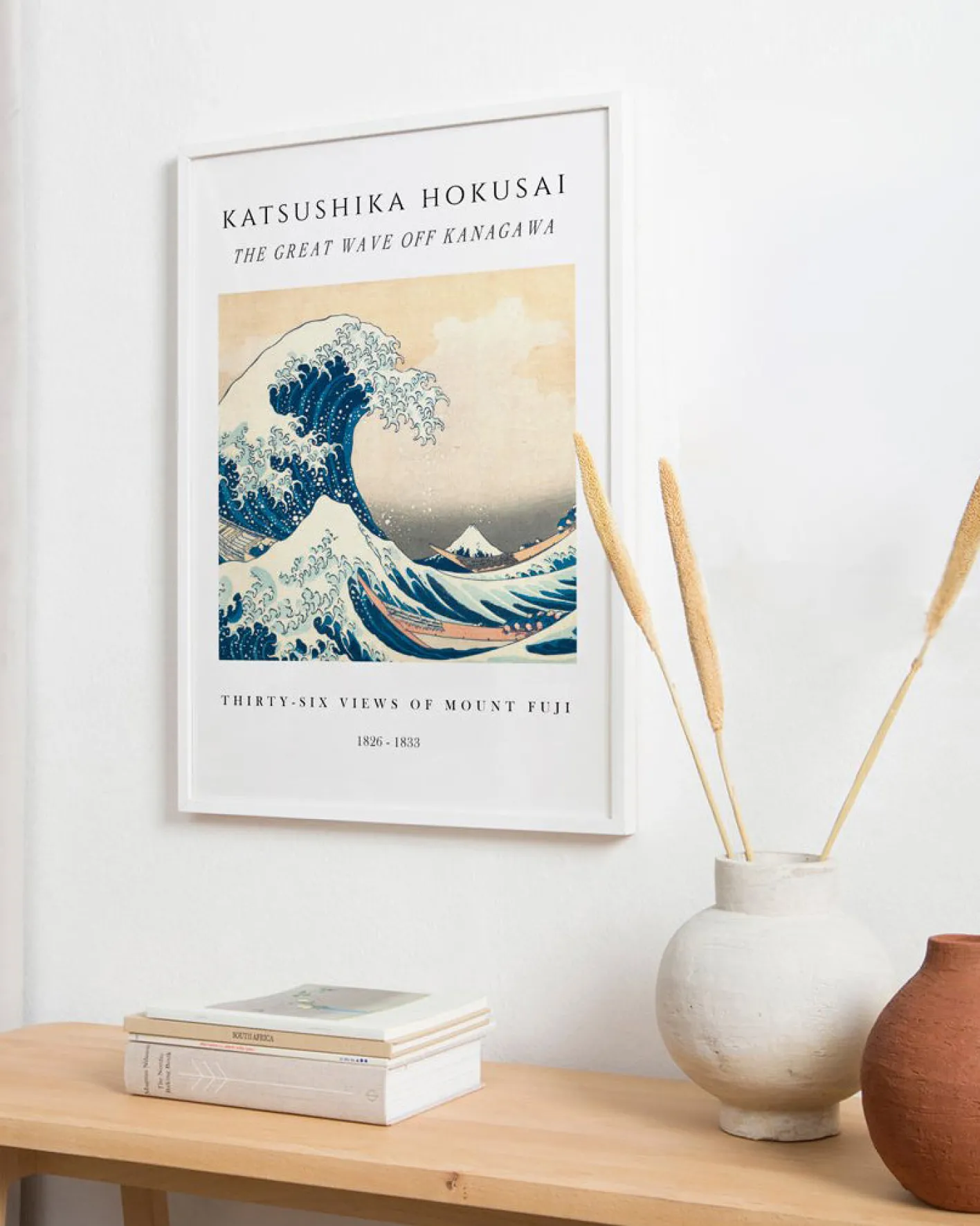 Sale Hannun Affiche La Grande Vague de Kanagawa Blanc