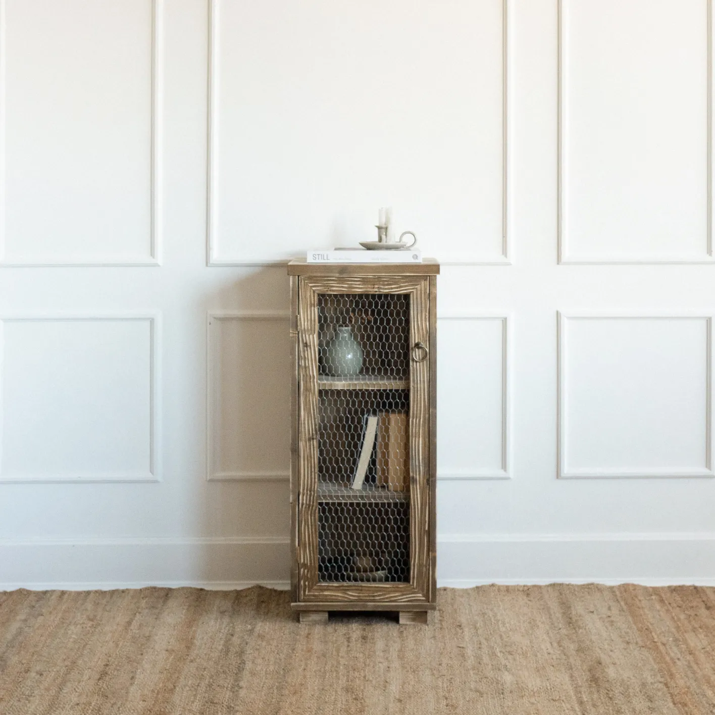 Cheap Hannun Armoire étroite Siem Noyerrustique