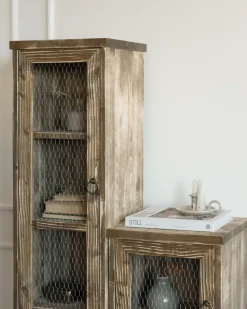 Cheap Hannun Armoire étroite Siem Noyerrustique