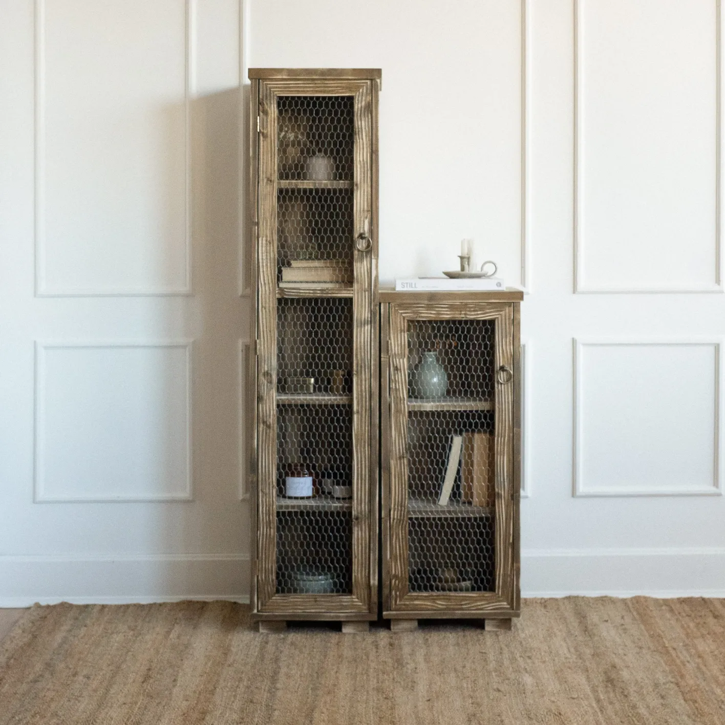 Cheap Hannun Armoire étroite Siem Noyerrustique
