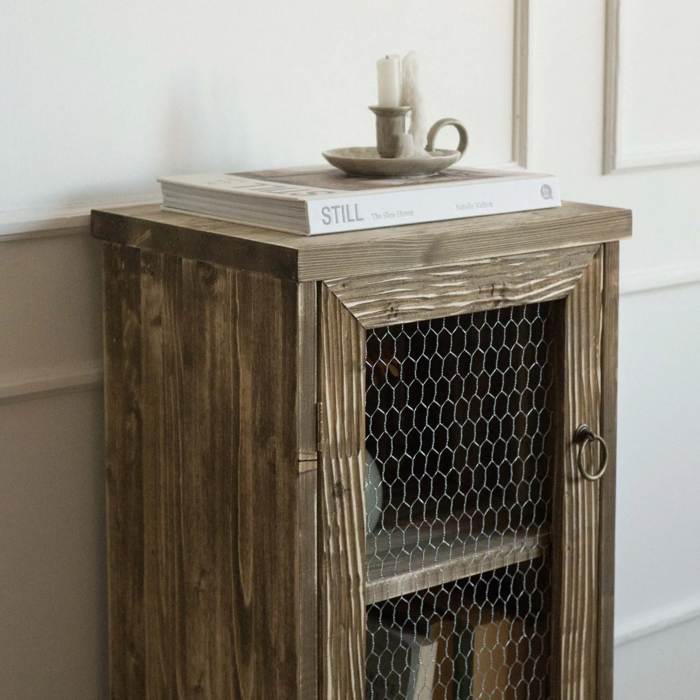 Cheap Hannun Armoire étroite Siem Noyerrustique