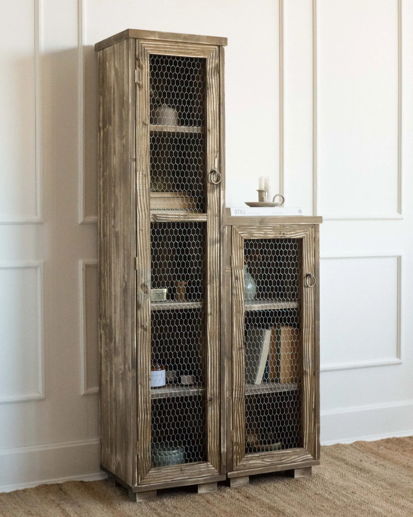 Cheap Hannun Armoire étroite Siem Noyerrustique