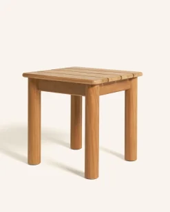 New Hannun Table d'appoint extérieure Raggio Iroko
