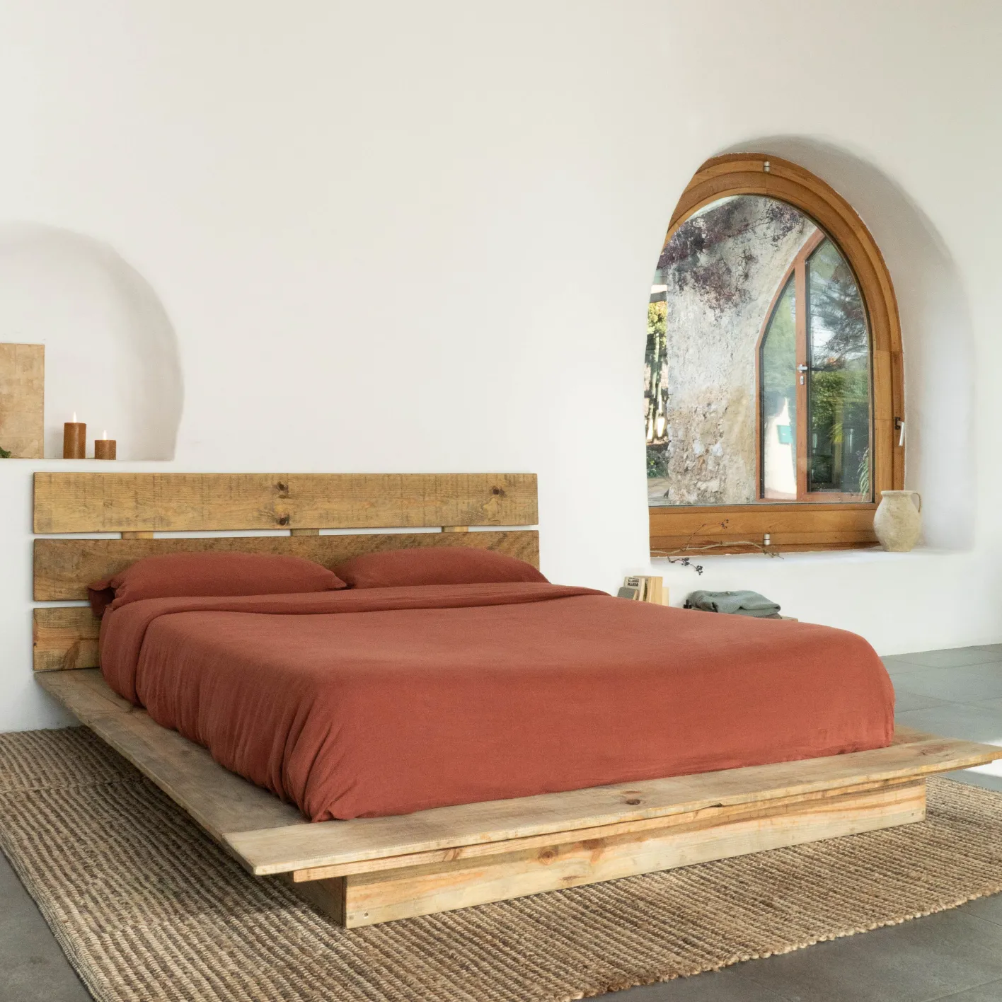 Best Hannun Tatami double avec tête de lit Anhelí